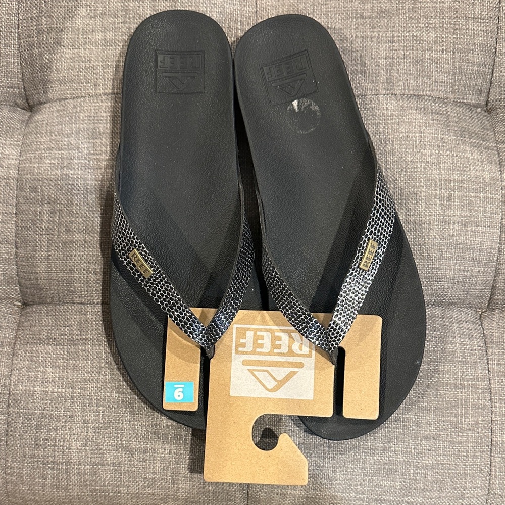 Reef Black and Gray Flip Flops